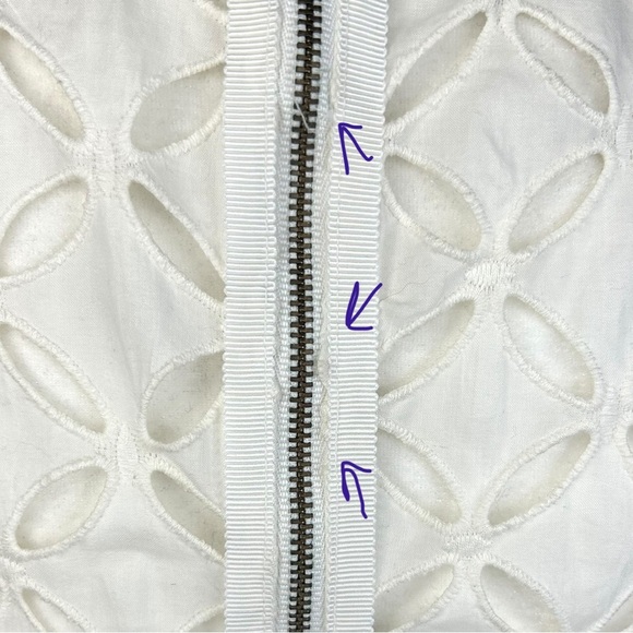 Anthropologie Moulinette Soeurs 6 Seaplane Dress Blue White Windowpane - Picture 11 of 16